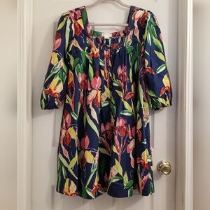 Anthropologie Maeve Button Front Floral Dress